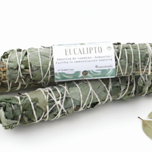 Atado artesanal de aucalipto para sahumar y aromatizar espacios.